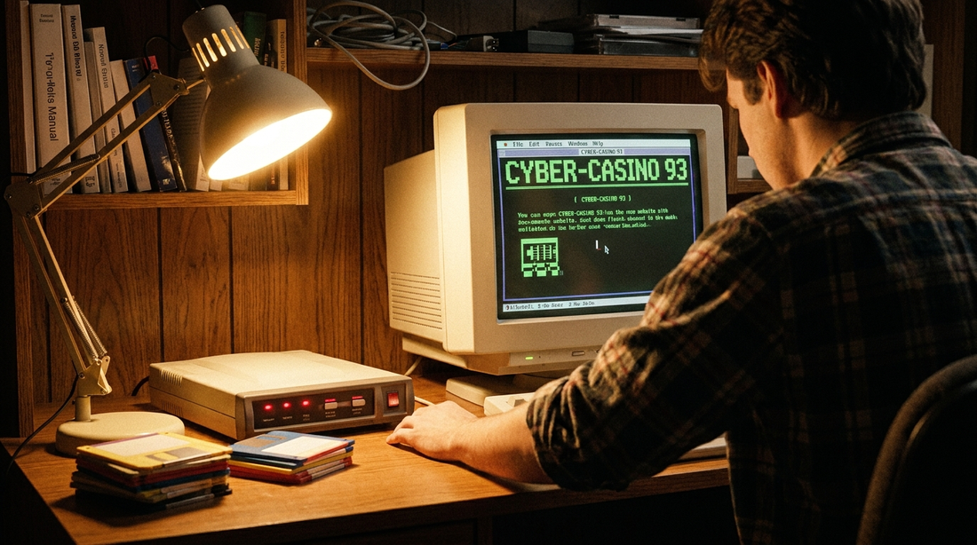 Early 1990s home computer — dawn of online casino gaming