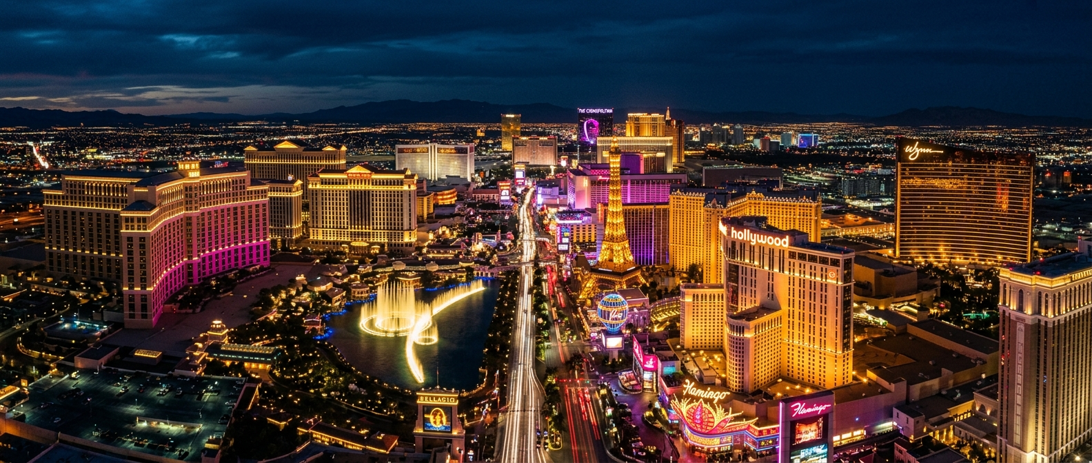 Las Vegas Strip neon lights at night