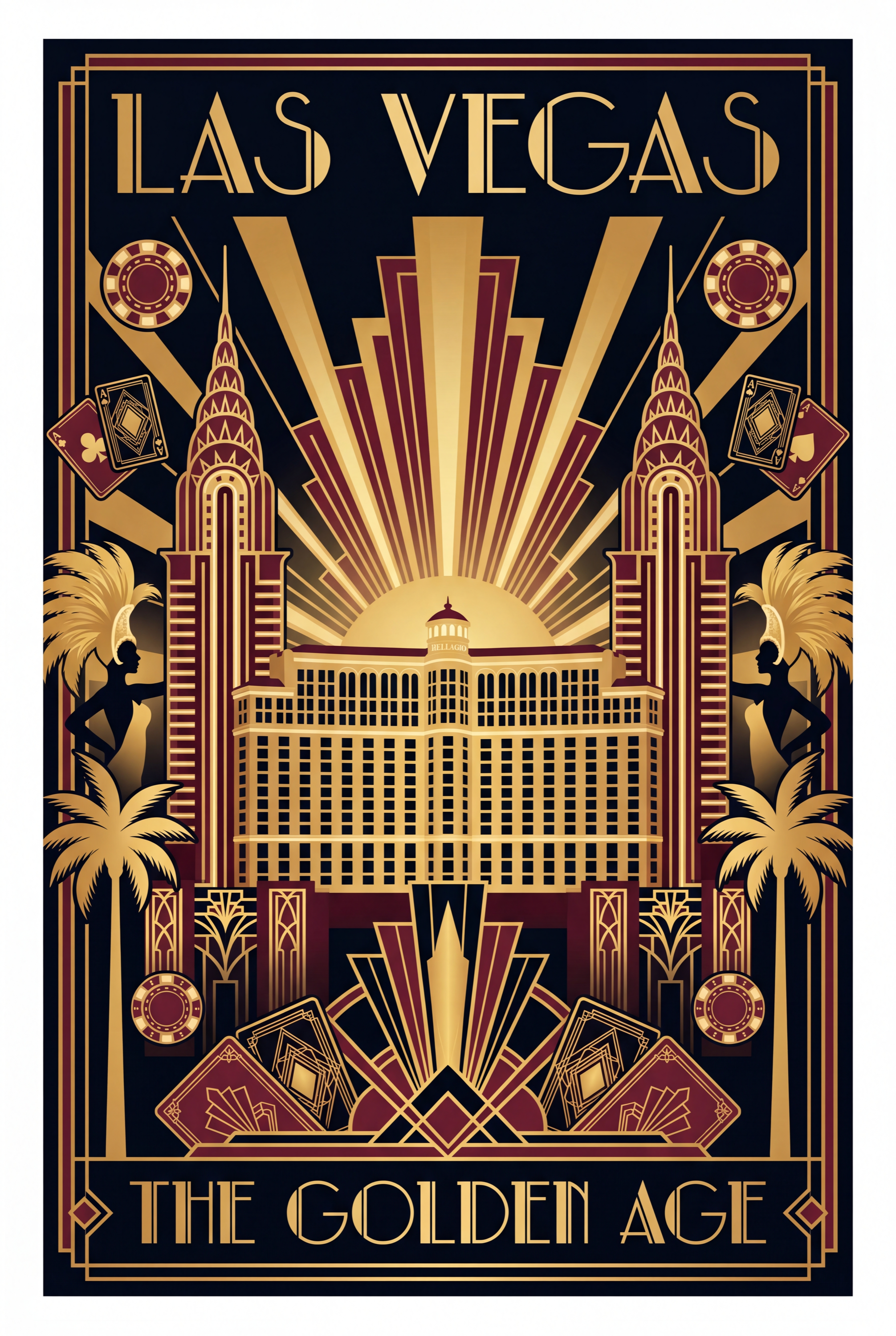 Las Vegas Art Deco Wall Art — Digital Download