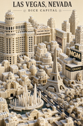 Las Vegas Built from Dice Poster — Digital Download