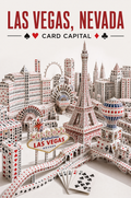Las Vegas Built from Playing Cards Poster — Digital Download