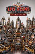 Las Vegas Built from Slot Machines Poster — Digital Download