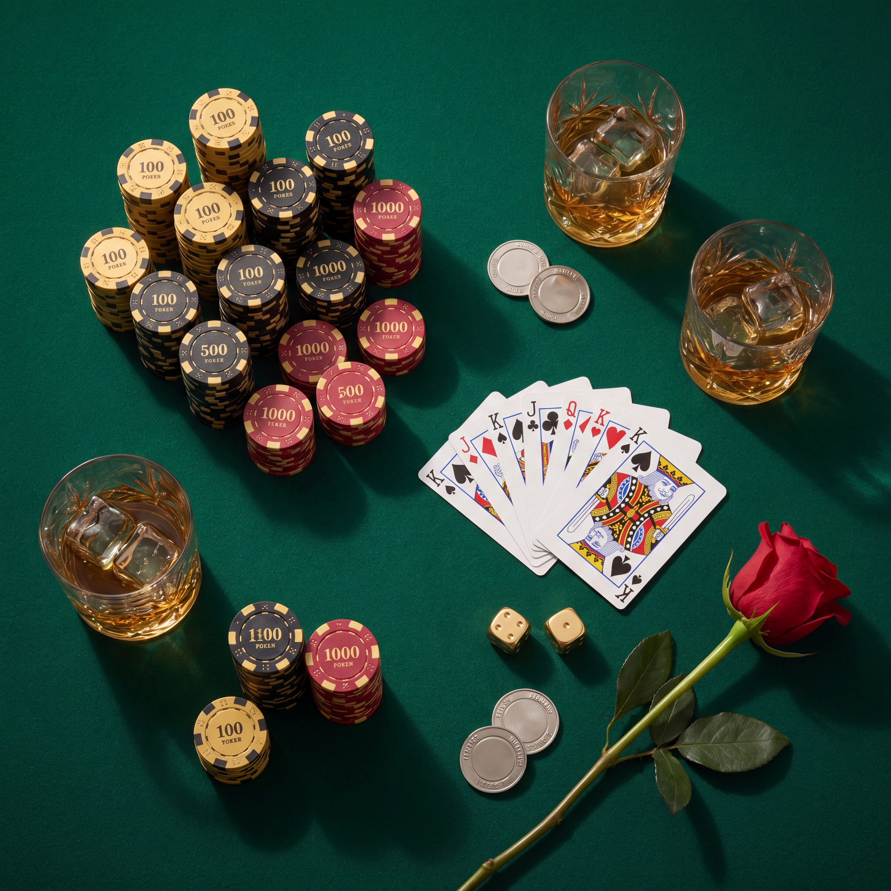 Las Vegas Casino Flatlay Poster — Digital Download