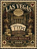 Las Vegas Casino Royal Stamp Art — Digital Download