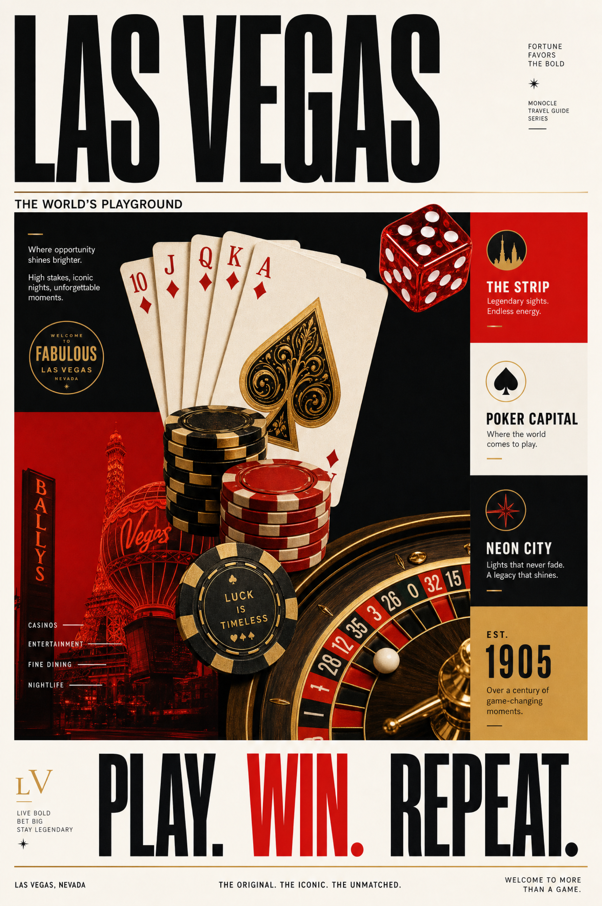 Las Vegas Editorial Magazine Poster — Digital Download