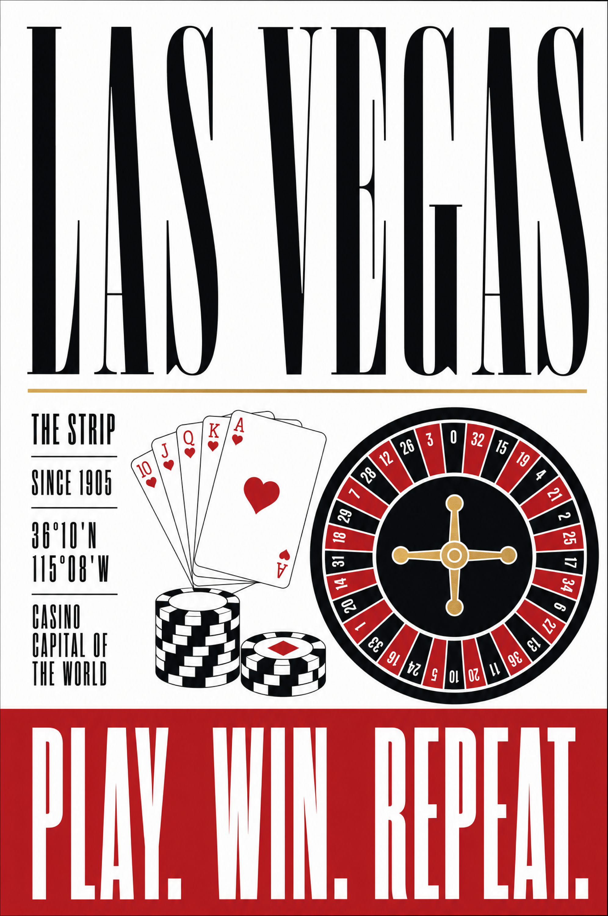 Las Vegas Editorial Masterpiece Poster — Digital Download
