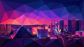 Las Vegas Geometric Skyline Poster — Digital Download