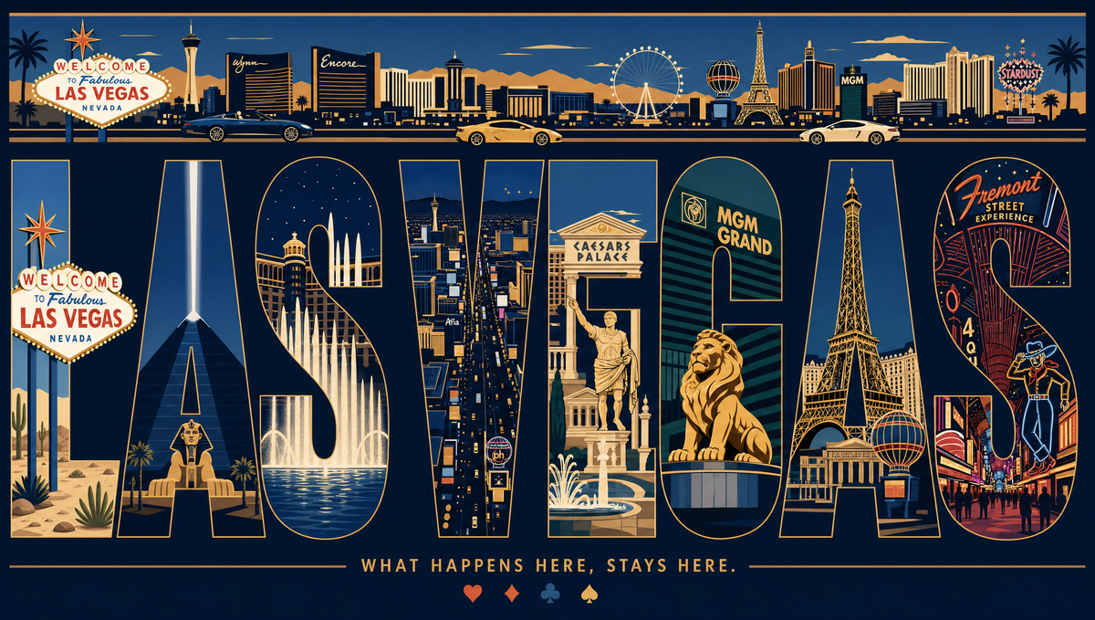 Las Vegas Casino Letter Scenes Poster – Digital Download