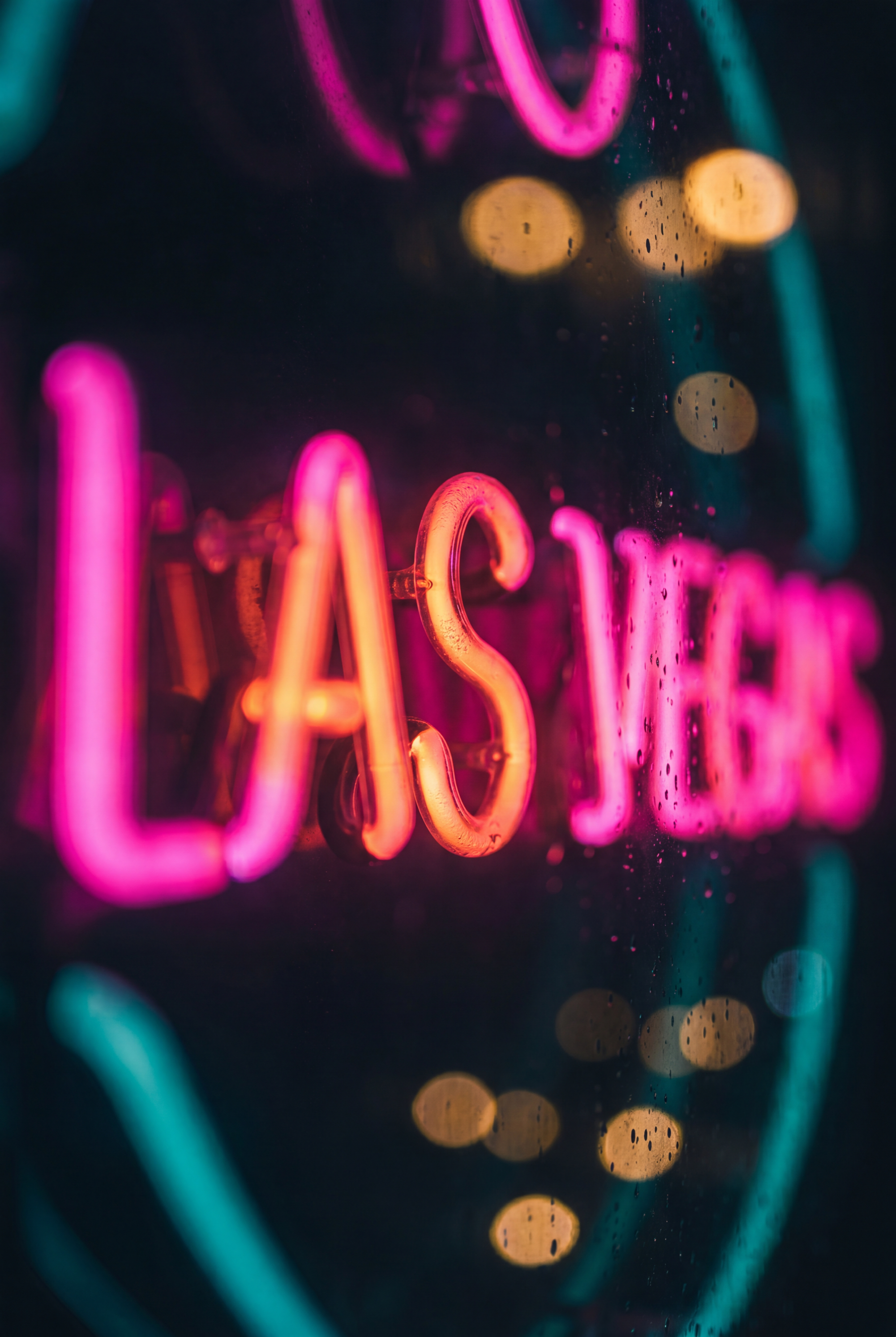 Las Vegas Neon Abstract Closeup Art — Digital Download