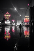 Las Vegas Noir Black White Poster — Digital Download