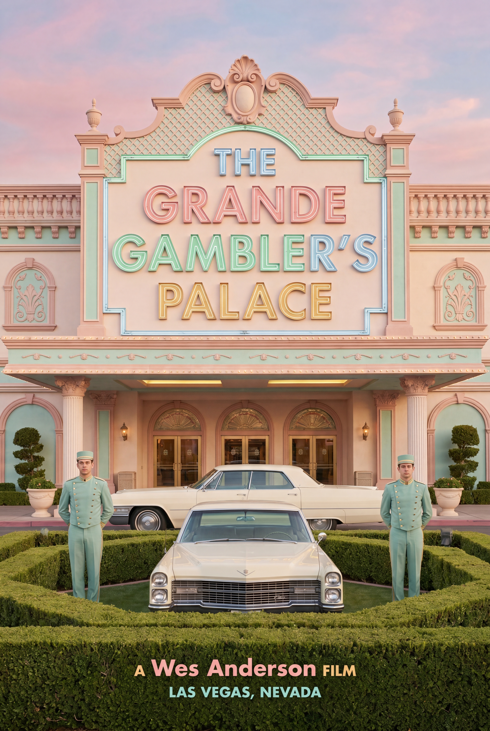 Las Vegas Pastel Symmetry Poster