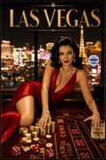 Las Vegas Pinup Luxury Poster — Digital Download