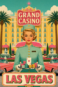 Las Vegas Pinup Pastel Symmetry Poster