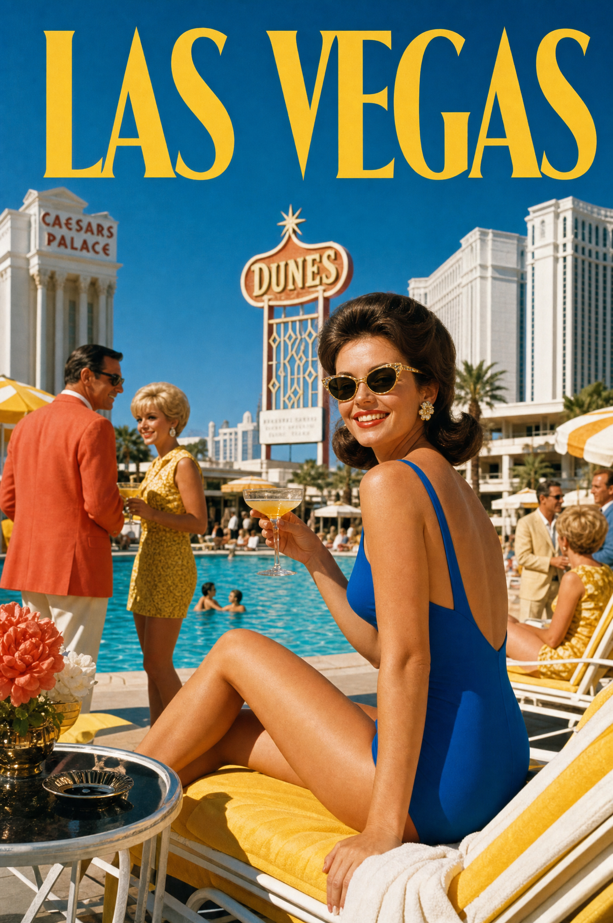 Las Vegas Pinup Slim Aarons Style Poster
