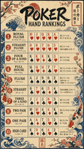 Poker Hands Ranked – Japanese Art | Printable Cheat Sheet