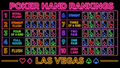 Poker hand rankings neon desktop wallpaper — 16:9 HD