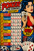 Poker Hands Cheat Sheet – Pin-Up Art | Printable Cheat Sheet